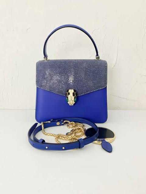 Bulgari Serpenti Forever Top Handle Bag (blue edition)