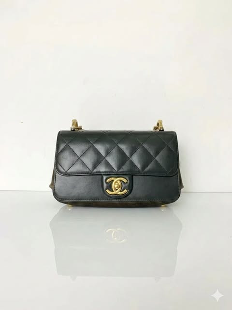 Chanel Metropolitan Accordion Bag (Grey Gold Taurus)