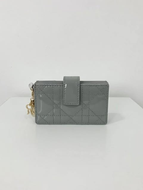 Dior Quilted Patent Leather Wallet