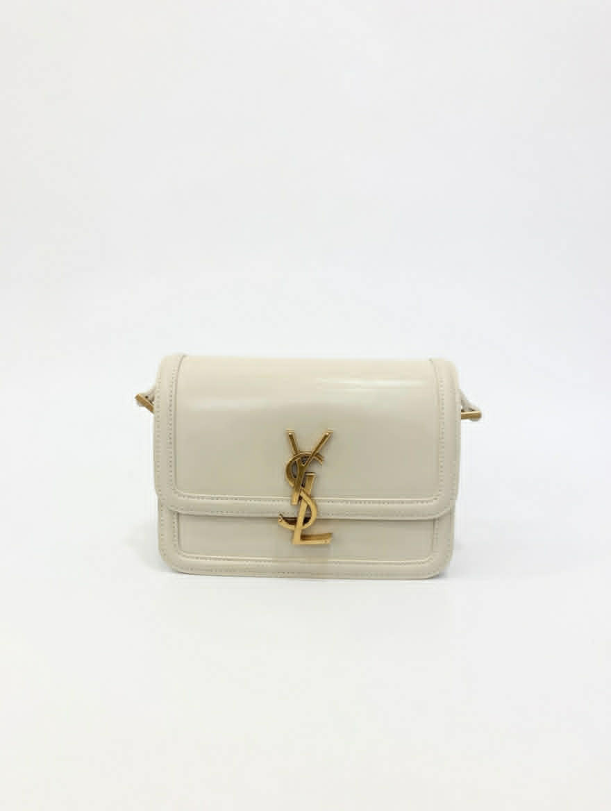 YSL Small White Gold Bag