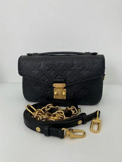 Louis Vuitton Pochette Métis in Black Monogram Empreinte Leather