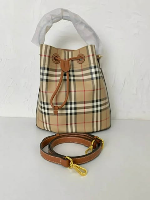 Burberry Mini Check Bucket Bag