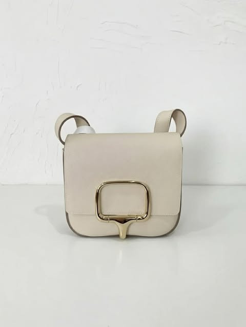 Hermès Roulis Mini in off-white Epsom leather