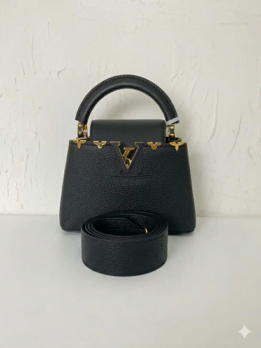 LV Capuciness Mini Floral Black and Gold