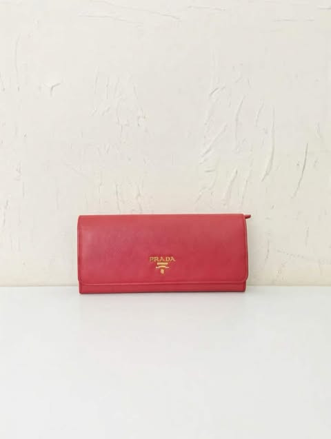 Prada Saffiano Leather Long Wallet