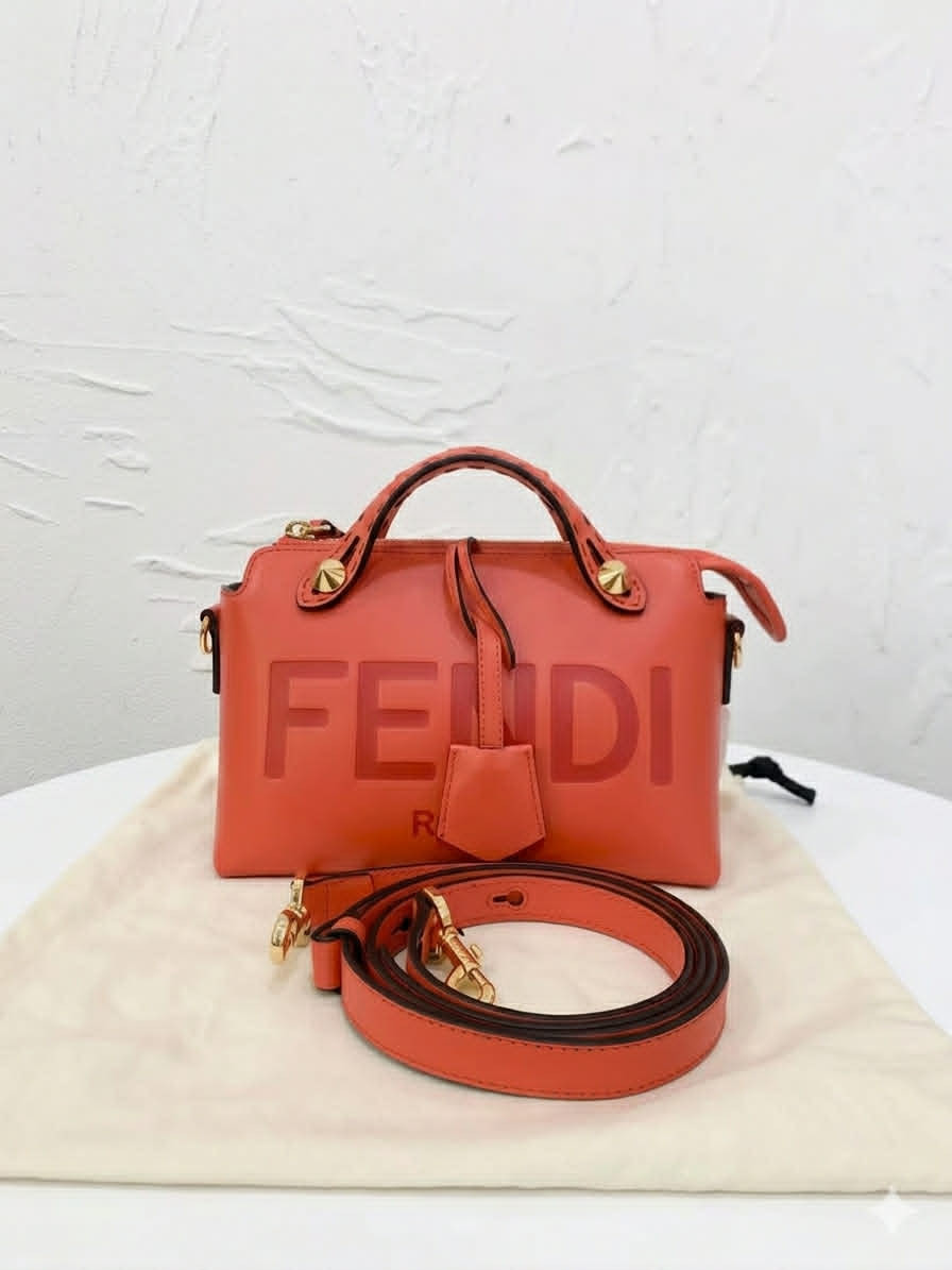 Fendi Boston Full Leather Red