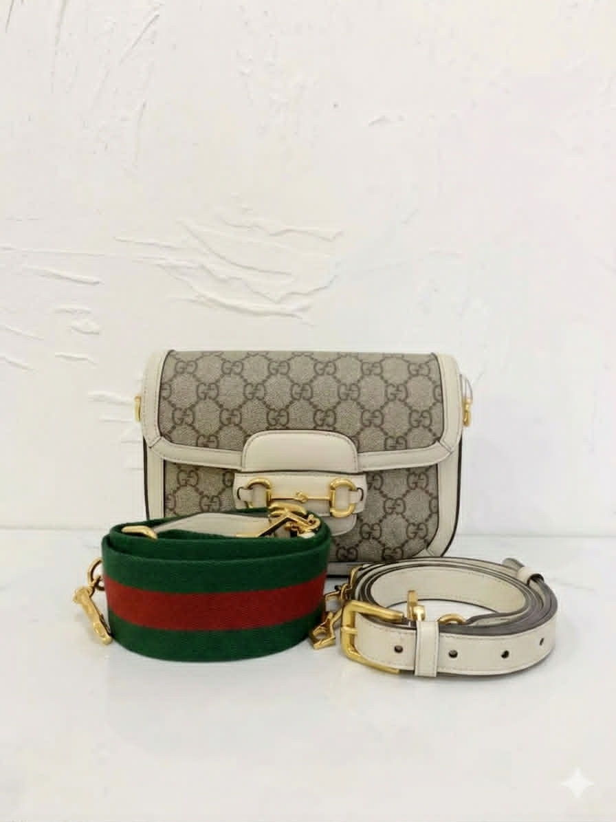Gucci 1955 Saddle Mini, White