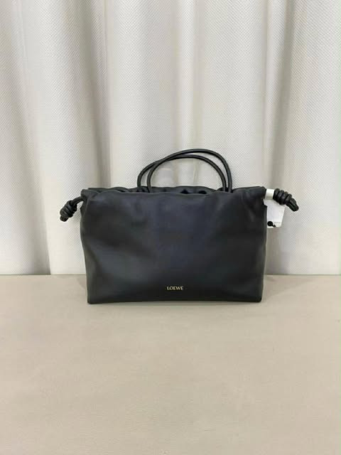 Loewe Small Ruched Leather Tote Bag